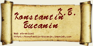 Konstantin Bučanin vizit kartica